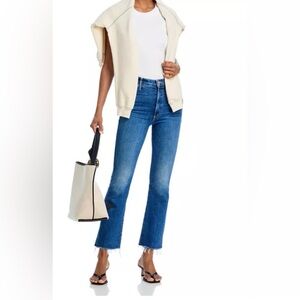 MOTHER The Hustler High Rise Flare Leg Ankle Jeans